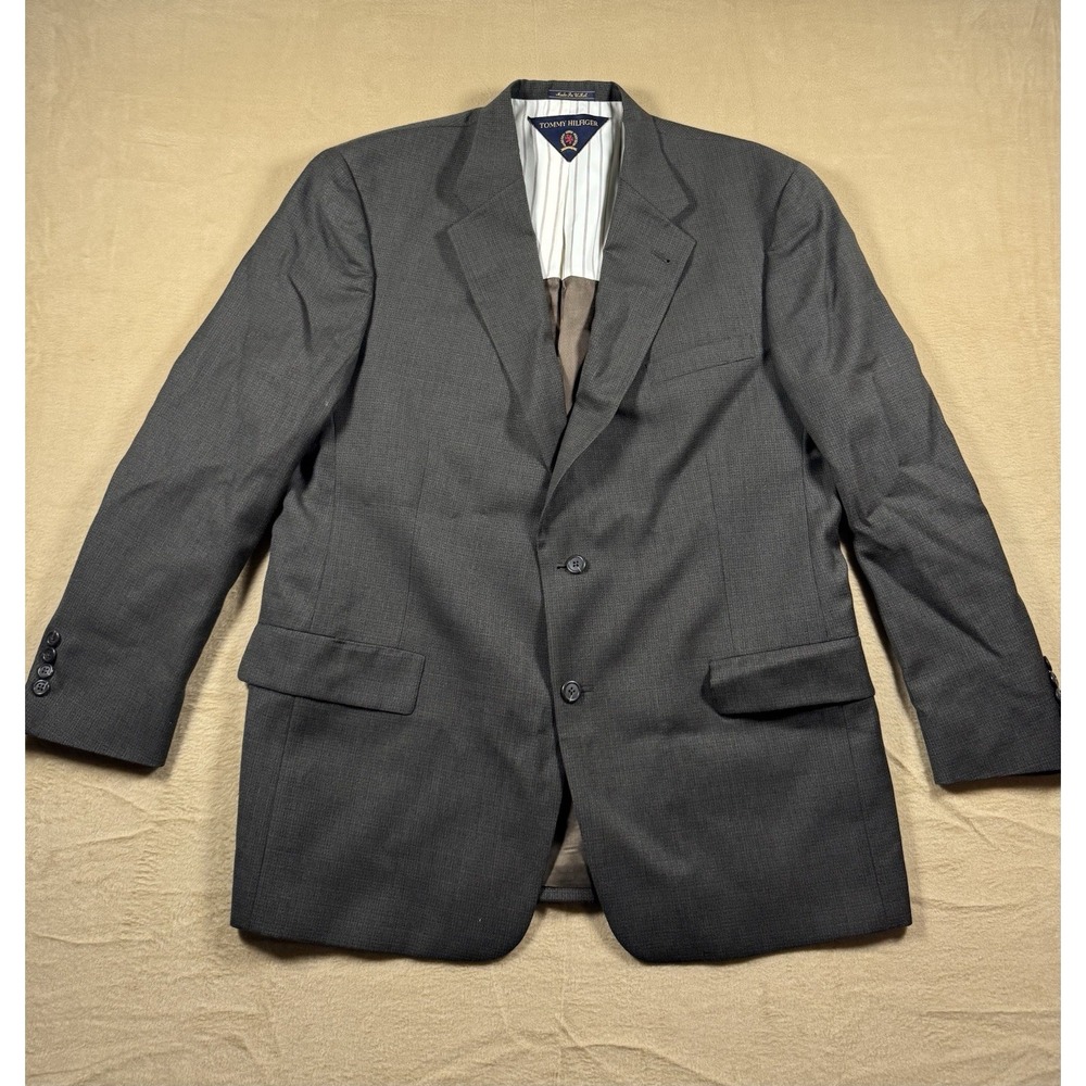 Vintage Tommy Hilfiger Men's Blazer Gray Made USA Dillard's Sport Coat